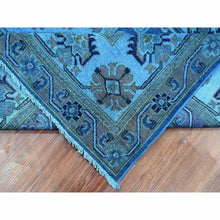 Load image into Gallery viewer, 8&#39;x9&#39;9&quot; Imperial Blue, 100% Wool, Overdyed Kazak With Geometric Medallions Design, Hand Knotted, Oriental Rug FWR120078