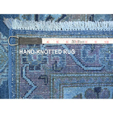 Load image into Gallery viewer, 8&#39;x9&#39;9&quot; Imperial Blue, 100% Wool, Overdyed Kazak with Geometric Medallions Design, Hand Knotted, Oriental Rug FWR120078