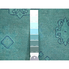 Load image into Gallery viewer, 8&#39;9&quot;x11&#39;7&quot; Teal, Overdyed Kazak with All Over Design, Hand Knotted, 100% Wool, Oriental Rug FWR120096