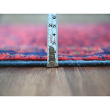 Load image into Gallery viewer, 2&#39;6&quot;x21&#39;6&quot; Scarlet Red, Afghan Khamyab with Star Medallions Design, Pure Wool, Soft and Plush Pile, Hand Knotted, Veggie Dyes, XL Runner, Oriental Rug FWR120126