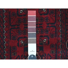 Load image into Gallery viewer, 2&#39;5&quot;x19&#39;2&quot; Deep and Saturated Red, Afghan Khamyab with Repetitive Star Medallion Design, Soft Wool, Hand Knotted, XL Runner, Oriental Rug FWR120138