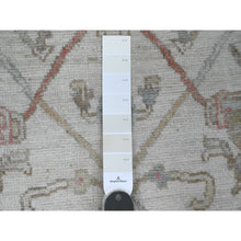 Load image into Gallery viewer, 3&#39;x15&#39;9&quot; Chiffon White, Afghan Angora Oushak With All Over Vines Design, Natural Dyes, Pure Wool, Hand Knotted, Runner, Oriental Rug FWR120162