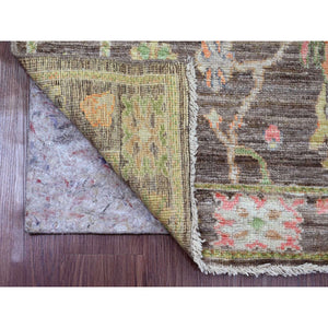 3'x9'8" Hot Pink, Overdyed Vintage Persian Hamadan with Geometric Pattern, Worn and Distressed, Hand Knotted, 100% Wool, Cropped Thin, Zero Pile, Sides and Ends Professionally Secured, Clean, Runner, Oriental Rug FWR5982