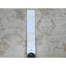 Load image into Gallery viewer, 2&#39;10&quot;x12&#39;5&quot; Alabaster White, Hand Knotted, Afghan Angora Oushak with All Over Leaf Design, Vegetable Dyes, 100% Wool, Runner, Oriental Rug FWR120174