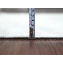 Load image into Gallery viewer, 2&#39;10&quot;x12&#39;5&quot; Alabaster White, Hand Knotted, Afghan Angora Oushak With All Over Leaf Design, Vegetable Dyes, 100% Wool, Runner, Oriental Rug FWR120174