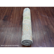 Load image into Gallery viewer, 2&#39;1&quot;x3&#39;1&quot; Cloud Gray, Hand Knotted, Afghan Peshawar With Birds Of Paradise Design, Soft Wool, Vegetable Dyes, Mat, Oriental Rug FWR120198