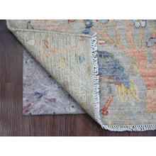 Load image into Gallery viewer, 2&#39;1&quot;x3&#39;1&quot; Medium Gray, Afghan Peshawar With Birds Of Paradise Design, Hand Knotted, Soft Wool, Veggie Dyes, Mat, Sample, Oriental Rug FWR120216