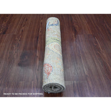 Load image into Gallery viewer, 2&#39;1&quot;x3&#39;1&quot; Medium Gray, Afghan Peshawar With Birds Of Paradise Design, Hand Knotted, Soft Wool, Veggie Dyes, Mat, Sample, Oriental Rug FWR120216