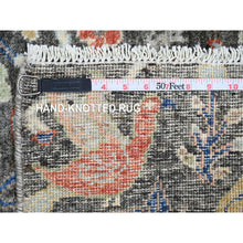 Load image into Gallery viewer, 2&#39;x3&#39;4&quot; Pastel Yellow with Pink, Mamluk Design, Sari Silk with Textured Wool, Hand Knotted, Mat, Oriental Rug FWR453342