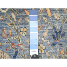 Load image into Gallery viewer, 2&#39;x3&#39; Lake Blue, Afghan Peshawar with Birds of Paradise Design, Natural Dyes, Hand Knotted, 100% Wool, Sample, Mat, Oriental Rug FWR120246