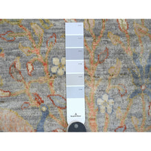 Load image into Gallery viewer, 2&#39;1&quot;x3&#39;1&quot; Flint Gray, 100% Wool, Afghan Peshawar With Birds Of Paradise Design, Hand Knotted, Natural Dyes, Mat, Oriental Rug FWR120252