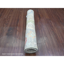 Load image into Gallery viewer, 2&#39;1&quot;x3&#39;1&quot; Flint Gray, 100% Wool, Afghan Peshawar With Birds Of Paradise Design, Hand Knotted, Natural Dyes, Mat, Oriental Rug FWR120252