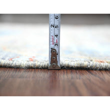 Load image into Gallery viewer, 2&#39;1&quot;x3&#39;1&quot; Flint Gray, 100% Wool, Afghan Peshawar With Birds Of Paradise Design, Hand Knotted, Natural Dyes, Mat, Oriental Rug FWR120252