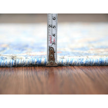 Load image into Gallery viewer, 2&#39;x3&#39; Carolina Blue, Afghan Peshawar with Birds of Paradise Design, Soft Wool, Vegetable Dyes, Hand Knotted, Mat, Sample, Oriental Rug FWR120264