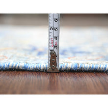 Load image into Gallery viewer, 2&#39;1&quot;x3&#39; Maya Blue, Afghan Peshawar with Birds of Paradise Design, Natural Dyes, Hand Knotted, 100% Wool, Mat, Sample, Oriental Rug FWR120276