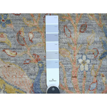 Load image into Gallery viewer, 2&#39;1&quot;x3&#39;2&quot; Carolina Blue, Afghan Peshawar With Birds Of Paradise Design, Hand Knotted, Soft Wool, Vegetable Dyes, Sample, Mat, Oriental Rug FWR120288