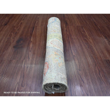 Load image into Gallery viewer, 2&#39;1&quot;x3&#39;2&quot; Carolina Blue, Afghan Peshawar With Birds Of Paradise Design, Hand Knotted, Soft Wool, Vegetable Dyes, Sample, Mat, Oriental Rug FWR120288