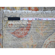 Load image into Gallery viewer, 2&#39;1&quot;x3&#39;2&quot; Carolina Blue, Afghan Peshawar With Birds Of Paradise Design, Hand Knotted, Soft Wool, Vegetable Dyes, Sample, Mat, Oriental Rug FWR120288