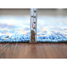 Load image into Gallery viewer, 2&#39;x3&#39; Imperial Blue, Afghan Peshawar with Birds of Paradise Design, Vegetable Dyes, Sample, Hand Knotted, Soft and Shiny Wool, Mat, Oriental Rug FWR120318