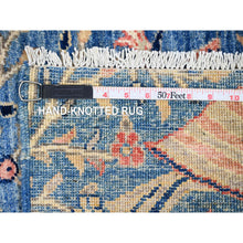 Load image into Gallery viewer, 2&#39;x3&#39; Imperial Blue, Afghan Peshawar with Birds of Paradise Design, Vegetable Dyes, Sample, Hand Knotted, Soft and Shiny Wool, Mat, Oriental Rug FWR120318