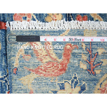 Load image into Gallery viewer, 2&#39;x3&#39; Yale Blue, Afghan Peshawar With Birds Of Paradise Design, Hand Knotted, Soft And Velvety Wool, Veggie Dyes, Sample, Mat, Oriental Rug FWR120354