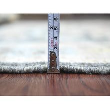 Load image into Gallery viewer, 4&#39;x5&#39;9&quot; Anchor Gray, Afghan Angora Oushak With Colorful Leaf Design, Hand Knotted, Natural Dyes, 100% Wool, Oriental Rug FWR120402