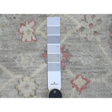 Load image into Gallery viewer, 4&#39;2&quot;x9&#39;10&quot; Spanish Gray, Afghan Angora Oushak with All Over Vines Design, Vegetable Dyes, Hand Knotted, Pure Wool, Wide Runner, Oriental Rug FWR120408