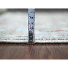 Load image into Gallery viewer, 4&#39;x5&#39;10&quot; Stone Gray, Afghan Angora Oushak With Floral Design, Veggie Dyes, Hand Knotted, 100% Wool, Runner, Oriental Rug FWR120420