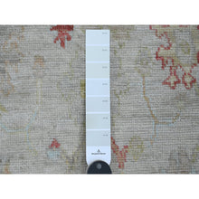 Load image into Gallery viewer, 4&#39;1&quot;x6&#39; Oyster Gray, Afghan Angora Oushak With All Over Leaf Design, Vegetable Dyes, Hand Knotted, 100% Wool, Oriental Rug FWR120432