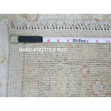 Load image into Gallery viewer, 4&#39;1&quot;x6&#39; Oyster Gray, Afghan Angora Oushak With All Over Leaf Design, Vegetable Dyes, Hand Knotted, 100% Wool, Oriental Rug FWR120432
