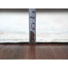 Load image into Gallery viewer, 3&#39;10&quot;x12&#39;3&quot; Pearl White, Afghan Angora Oushak With Colorful Leaf Design, Hand Knotted, Veggie Dyes, 100% Wool, Runner, Oriental Rug FWR120444