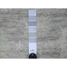 Load image into Gallery viewer, 4&#39;x5&#39;10&quot; Sonic Gray, Hand Knotted, Afghan Angora Oushak With Floral Pattern, Natural Dyes, 100% Wool, Oriental Rug FWR120450