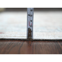 Load image into Gallery viewer, 4&#39;x12&#39;3&#39; Cotton White, Afghan Angora Oushak With All Over Leaf Design, Veggie Dyes, Hand Knotted, 100% Wool, Wide Runner, Oriental Rug FWR120462