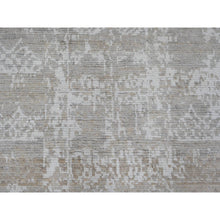 Load image into Gallery viewer, 9&#39;1&quot;x12&#39;5&quot; Dark Vanilla Brown, Moroccan Weave With Erased And Broken Pattern, Abrash, Hand Knotted, Pure Wool, Oriental Rug FWR120474