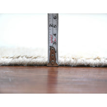 Load image into Gallery viewer, 9&#39;1&quot;x12&#39;5&quot; Dark Vanilla Brown, Moroccan Weave With Erased And Broken Pattern, Abrash, Hand Knotted, Pure Wool, Oriental Rug FWR120474