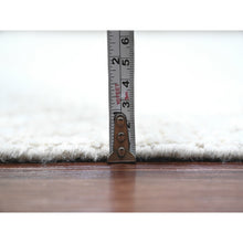 Load image into Gallery viewer, 9&#39;10&quot;x14&#39;1&quot; Pearl White, Moroccan Weave, Tone On Tone, Intricate Diamond Pattern, Hand Knotted, 100% Wool, Oriental Rug FWR120480