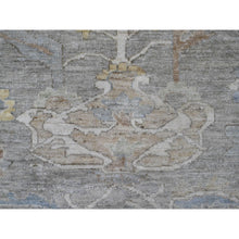 Load image into Gallery viewer, 8&#39;10&quot;x11&#39;8&quot; Nevada Gray With Touches Of Gold, Peshawar With All Over Heriz Design, Natural Dyes, Hand Knotted, Pure Wool, Oriental Rug FWR120498