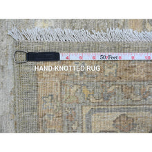 Load image into Gallery viewer, 8&#39;10&quot;x11&#39;8&quot; Nevada Gray With Touches Of Gold, Peshawar With All Over Heriz Design, Natural Dyes, Hand Knotted, Pure Wool, Oriental Rug FWR120498