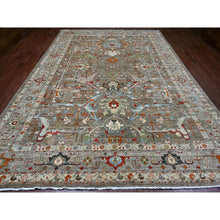Load image into Gallery viewer, 10&#39;x13&#39;10&quot; Cedar Brown, Peshawar Aryana With Bijar Garus Design, Colorful Pattern, Hand Knotted, Vegetable Dyes, Densely Woven, 100% Wool, Oriental Rug FWR120504