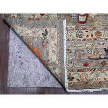 Load image into Gallery viewer, 10&#39;x13&#39;10&quot; Cedar Brown, Peshawar Aryana With Bijar Garus Design, Colorful Pattern, Hand Knotted, Vegetable Dyes, Densely Woven, 100% Wool, Oriental Rug FWR120504