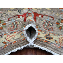 Load image into Gallery viewer, 10&#39;x13&#39;10&quot; Cedar Brown, Peshawar Aryana With Bijar Garus Design, Colorful Pattern, Hand Knotted, Vegetable Dyes, Densely Woven, 100% Wool, Oriental Rug FWR120504