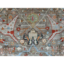 Load image into Gallery viewer, 10&#39;x13&#39;10&quot; Cedar Brown, Peshawar Aryana With Bijar Garus Design, Colorful Pattern, Hand Knotted, Vegetable Dyes, Densely Woven, 100% Wool, Oriental Rug FWR120504