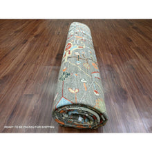 Load image into Gallery viewer, 10&#39;x13&#39;10&quot; Cedar Brown, Peshawar Aryana With Bijar Garus Design, Colorful Pattern, Hand Knotted, Vegetable Dyes, Densely Woven, 100% Wool, Oriental Rug FWR120504