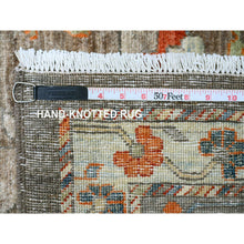 Load image into Gallery viewer, 10&#39;x13&#39;10&quot; Cedar Brown, Peshawar Aryana With Bijar Garus Design, Colorful Pattern, Hand Knotted, Vegetable Dyes, Densely Woven, 100% Wool, Oriental Rug FWR120504