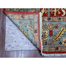 Load image into Gallery viewer, 9&#39;6&quot;x12&#39; Crimson Red, Hand Knotted, Aryana Collection With Heriz Design, Distinct Abrash, Vegetable Dyes, 100% Wool, Oriental Rug FWR120510