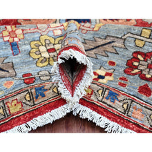 Load image into Gallery viewer, 9&#39;6&quot;x12&#39; Crimson Red, Hand Knotted, Aryana Collection With Heriz Design, Distinct Abrash, Vegetable Dyes, 100% Wool, Oriental Rug FWR120510