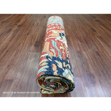 Load image into Gallery viewer, 9&#39;6&quot;x12&#39; Crimson Red, Hand Knotted, Aryana Collection With Heriz Design, Distinct Abrash, Vegetable Dyes, 100% Wool, Oriental Rug FWR120510