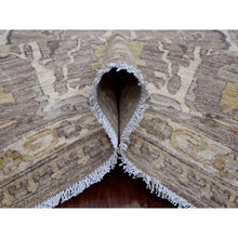 Load image into Gallery viewer, 7&#39;10&quot;x9&#39;8&quot; Light Brown With Touches Of Gold, Peshawar With Mahal All Over Design, Soft Wool, Vegetable Dyes, Hand Knotted, Densely Woven, Oriental Rug FWR120528