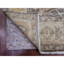 Load image into Gallery viewer, 8&#39;1&quot;x9&#39;9&quot; Fossil Gray, Serapi Heriz With Large Medallion Design, Peshawar, Natural Dyes, Hand Knotted, 100% Wool, Oriental Rug FWR120546
