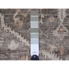 Load image into Gallery viewer, 8&#39;1&quot;x9&#39;9&quot; Fossil Gray, Serapi Heriz With Large Medallion Design, Peshawar, Natural Dyes, Hand Knotted, 100% Wool, Oriental Rug FWR120546